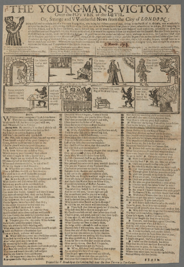 Ein siegestaubiges Blatt mit fetter Schrift und detaillierten Illustrationen von entschlossenen jungen Männern.