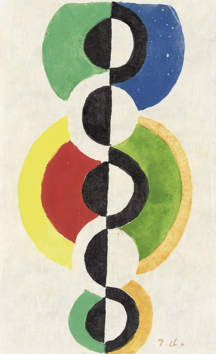 Abstrakte Malerei von Paul Klee mit Kreisen in verschiedenen Größen und Farben auf einem weißen Hintergrund.